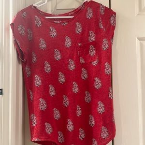 Loft Red Casual Shirt